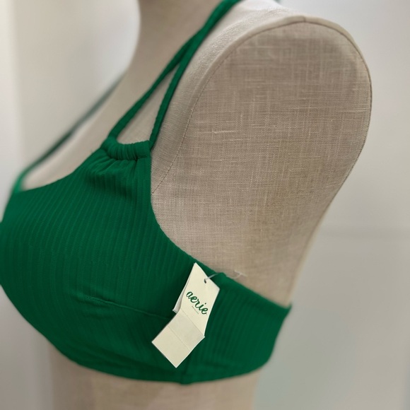 Aerie Emerald Bikini Set. size L bathing suit underwear and size M top - Picture 4 of 14